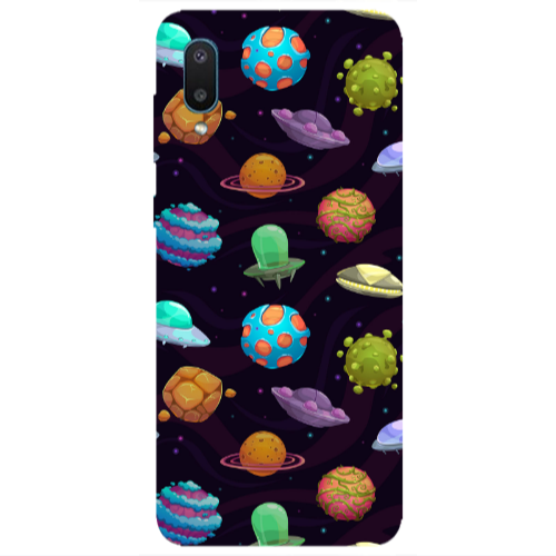 Samsung A02 Spacecraft Transparent Silicone TPU Θήκη