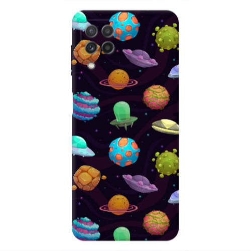 Samsung A22 4G Spacecraft Transparent Silicone TPU Θήκη