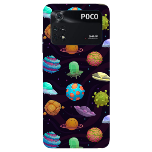 Xiaomi Poco M4 Pro 4G Spacecraft Transparent Silicone TPU Θήκη