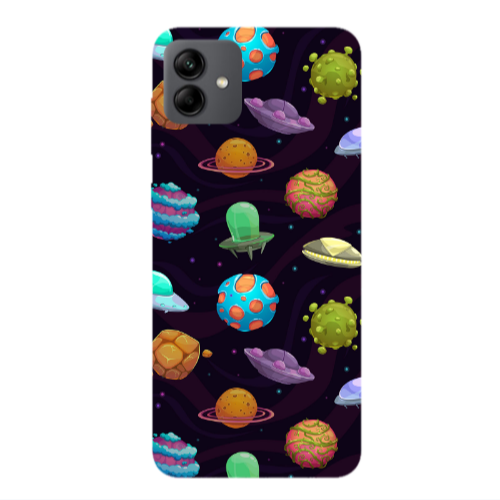 Samsung A04 Spacecraft Transparent Silicone TPU Θήκη