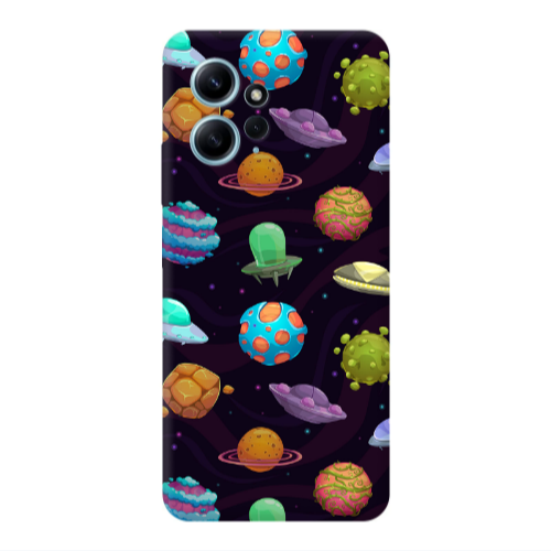 Xiaomi Redmi Note 12 4G Spacecraft Transparent Silicone TPU Θήκη