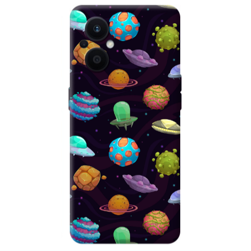 Oppo Reno 7 Lite Spacecraft Transparent Silicone TPU Θήκη
