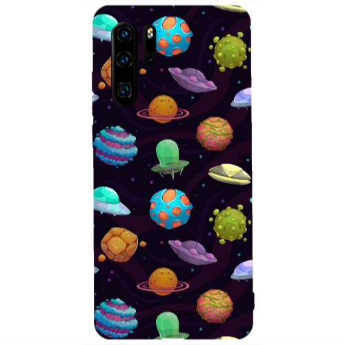 Huawei P30 Pro Spacecraft Transparent Silicone TPU Θήκη