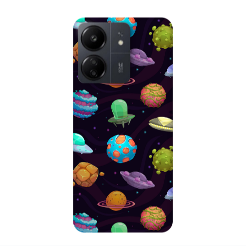 Xiaomi Redmi 13C Spacecraft Transparent Silicone TPU Θήκη