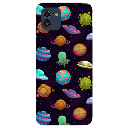 Samsung A03 Spacecraft Transparent Silicone TPU Θήκη