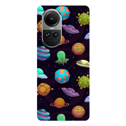 Oppo Reno10 5G Spacecraft Transparent Silicone TPU Θήκη