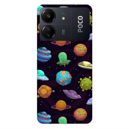 Xiaomi Poco C65 Spacecraft Transparent Silicone TPU Θήκη