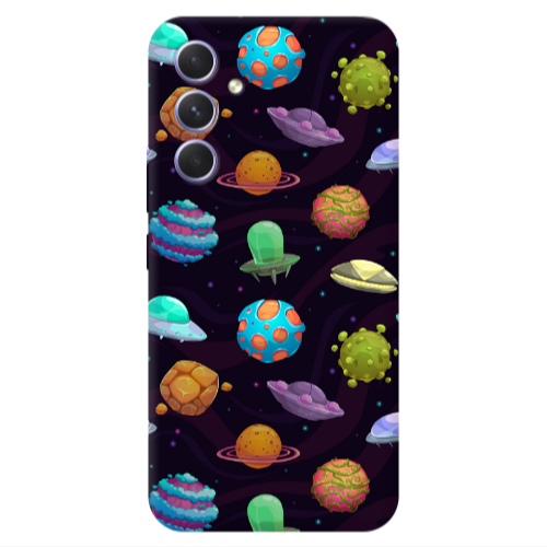Samsung A55 Spacecraft Transparent Silicone TPU Θήκη