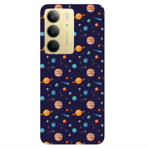 Realme C 75 Planets Transparent Silicone TPU Θήκη