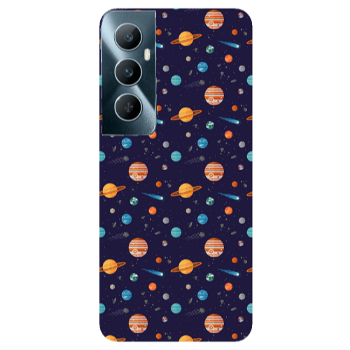 Realme C65 Planets Transparent Silicone TPU Θήκη