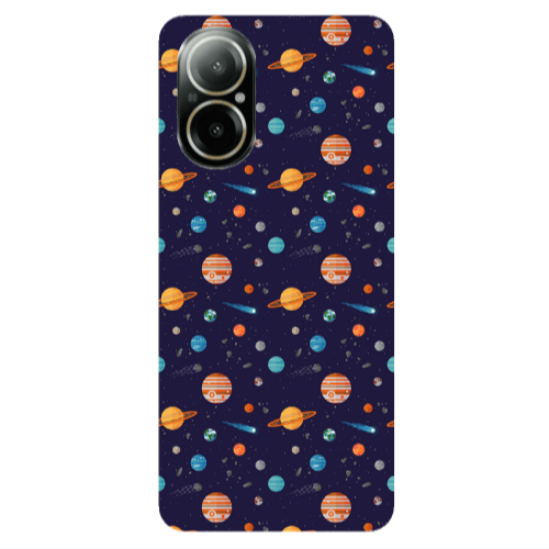 Realme C67 Planets Transparent Silicone TPU Θήκη