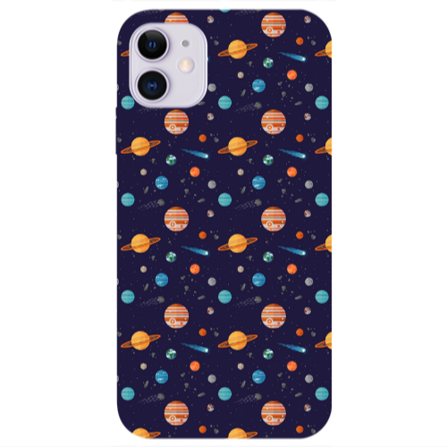 Apple iPhone 11  Planets Transparent Silicone TPU Θήκη
