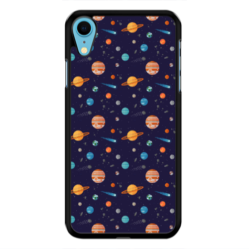 Apple iPhone Xr Planets Black Glossy Θήκη