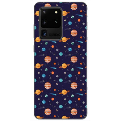 Samsung S20 Ultra Planets Transparent Silicone TPU Θήκη