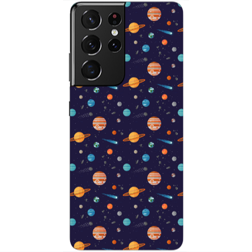 Samsung S21 Ultra Planets Transparent Silicone TPU Θήκη