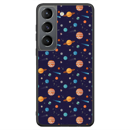 Samsung S21 Ultra Planets Black Glossy Θήκη