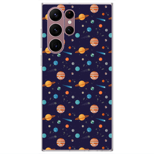 Samsung S22 Ultra Planets Transparent Silicone TPU Θήκη
