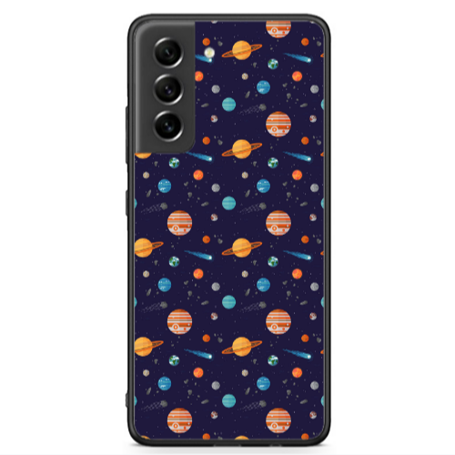 Samsung S21 FE Planets Black Glossy Θήκη