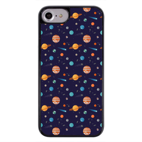 Apple iPhone 7 Planets Black Glossy Θήκη