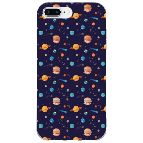 Apple iPhone 7 Plus Planets Transparent Silicone TPU Θήκη