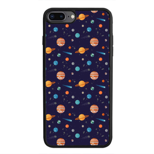 Apple iPhone 7 Plus Planets Black Glossy Θήκη