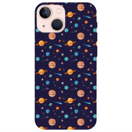 Apple iPhone 13 Mini Planets Transparent Silicone TPU Θήκη