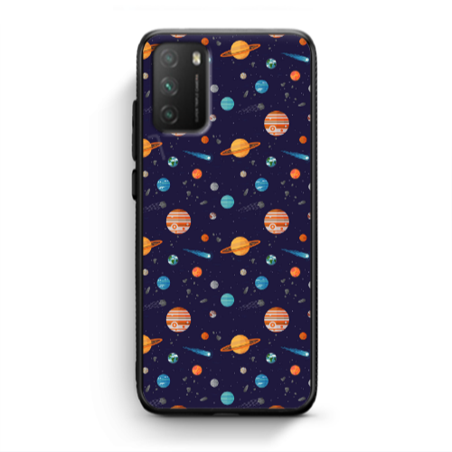 Xiaomi Poco M3 Planets Black Glossy Θήκη