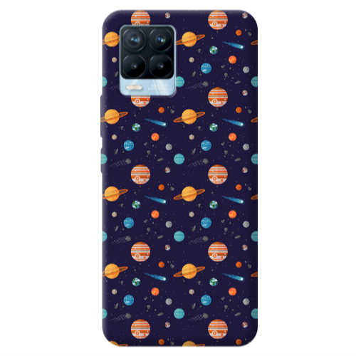 Realme 8 Pro Planets Transparent Silicone TPU Θήκη