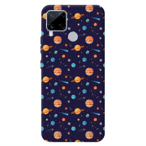 Realme C25 Planets Transparent Silicone TPU Θήκη