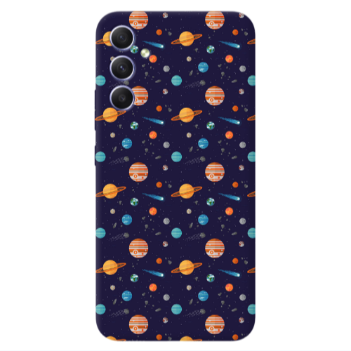 Samsung A34 Planets Transparent Silicone TPU Θήκη