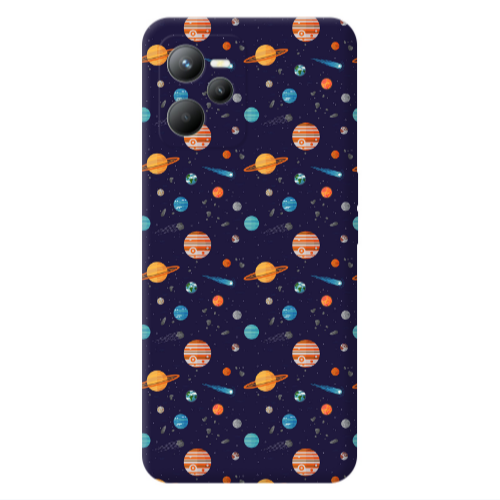 Realme C35 Planets Transparent Silicone TPU Θήκη