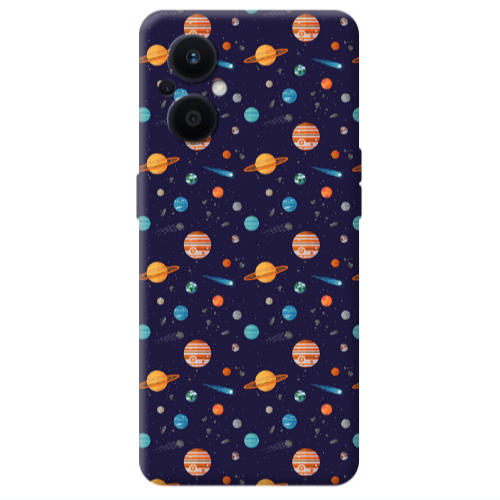 Oppo Reno 7 Lite Planets Transparent Silicone TPU Θήκη