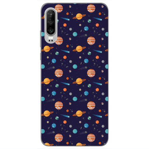 Huawei P30 Planets Transparent Silicone TPU Θήκη