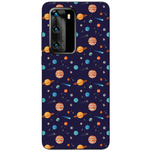 Huawei P40 Planets Transparent Silicone TPU Θήκη