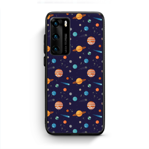 Huawei P40 Planets Black Glossy Θήκη