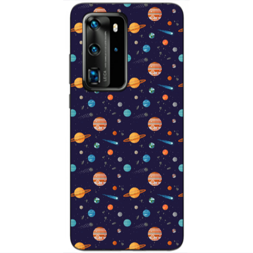 Huawei P40 Pro Planets Transparent Silicone TPU Θήκη