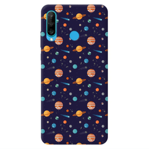 Huawei P30 Lite Planets Transparent Silicone TPU Θήκη