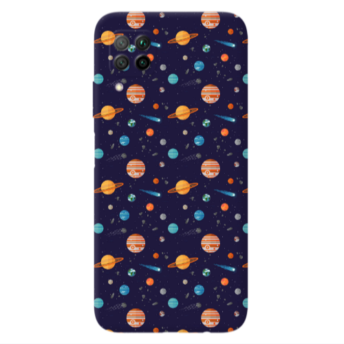 Huawei P40 Lite Planets Transparent Silicone TPU Θήκη