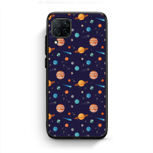 Huawei P40 Lite Planets Black Glossy Θήκη
