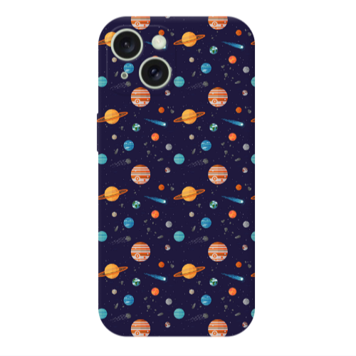 Apple iPhone 15 Plus Planets Transparent Silicone TPU Θήκη