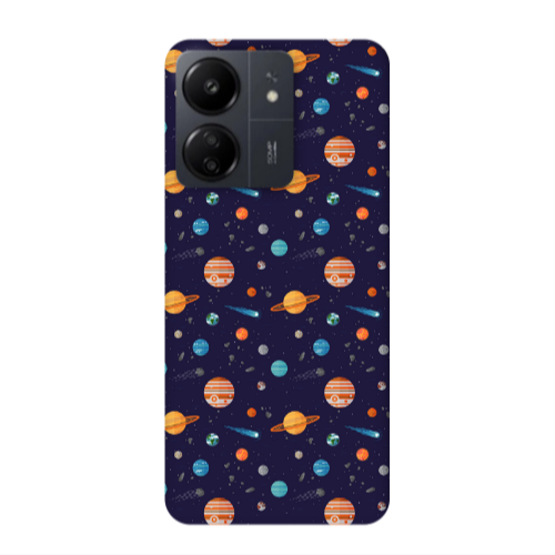 Xiaomi Redmi 13C Planets Transparent Silicone TPU Θήκη