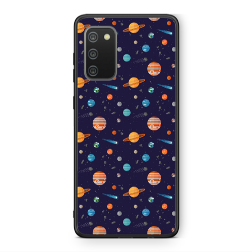 Samsung A02s Planets Black Glossy Θήκη