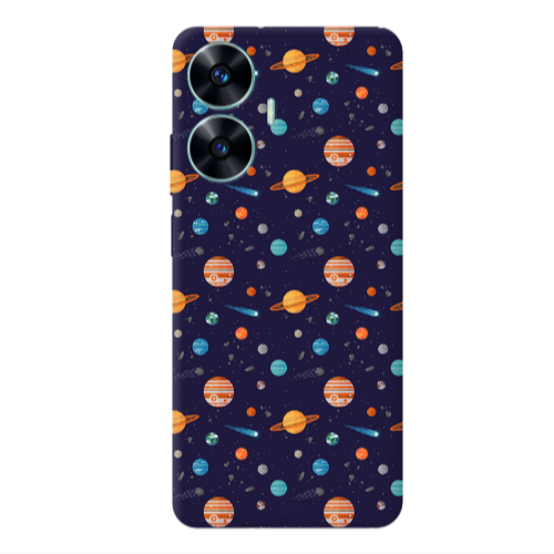 Realme C55 Planets Transparent Silicone TPU Θήκη