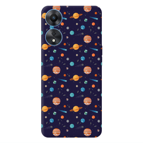 Oppo A 98 Planets Transparent Silicone TPU Θήκη