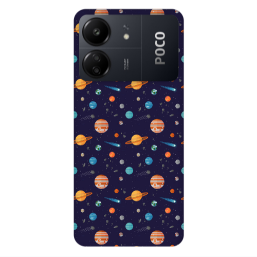 Xiaomi Poco C65 Planets Transparent Silicone TPU Θήκη