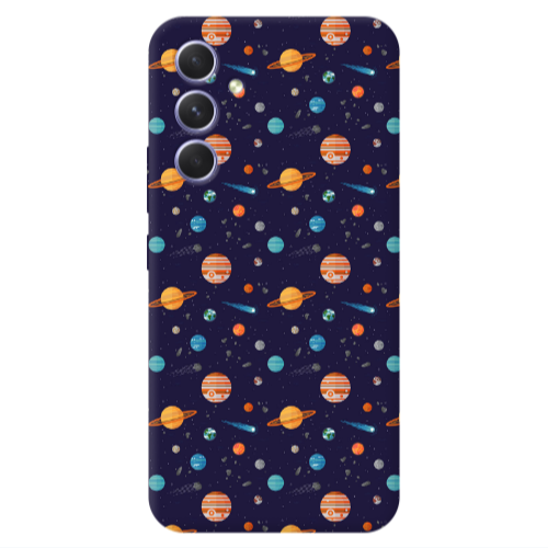 Samsung A55 Planets Transparent Silicone TPU Θήκη