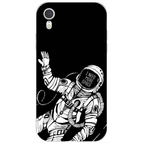 Apple iPhone Xr I need more space Transparent Silicone TPU Θήκη