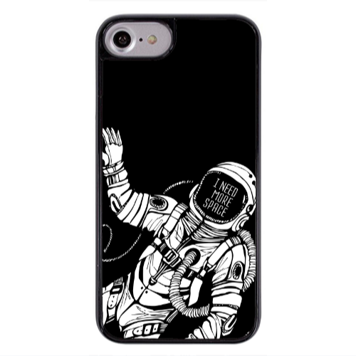 Apple iPhone 7 I need more space Black Glossy Θήκη