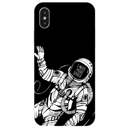 Apple iPhone Xs I need more space Transparent Silicone TPU Θήκη