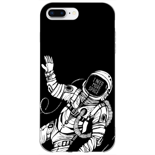 Apple iPhone 7 Plus I need more space Transparent Silicone TPU Θήκη
